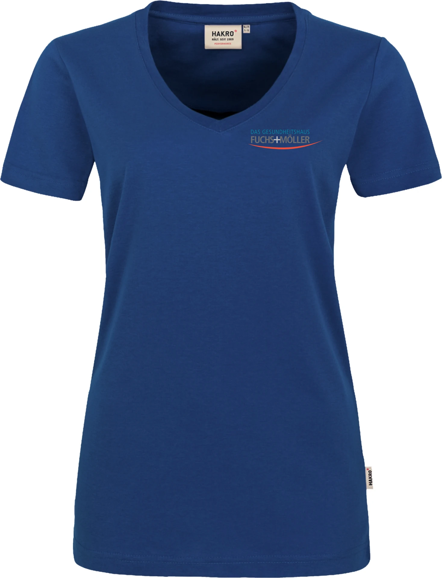 HAKRO Women-T-Shirt 181 inkl. Bedruckung Logo "F+M" Brustbereich links