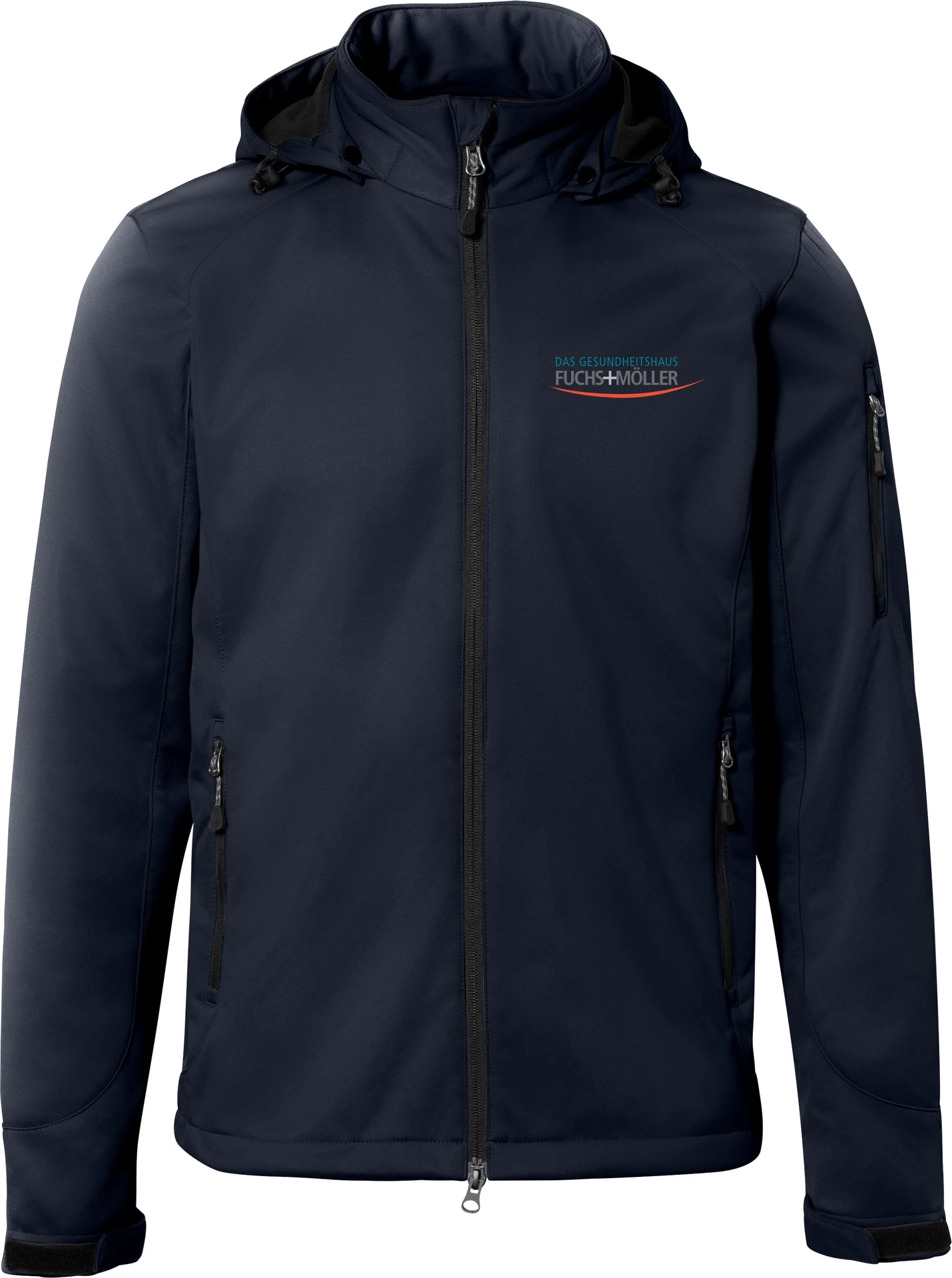 HAKRO Softshell-Jacke 848 inkl. Bedruckung Logo "F+M" Brustbereich links