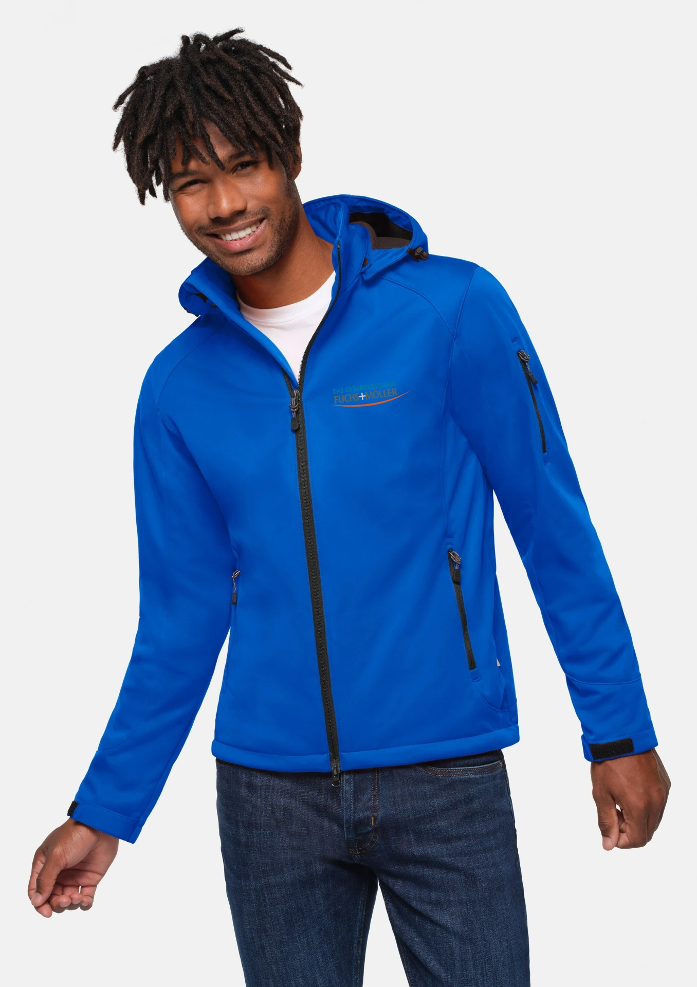 HAKRO Softshell-Jacke 848 inkl. Bedruckung Logo "F+M" Brustbereich links